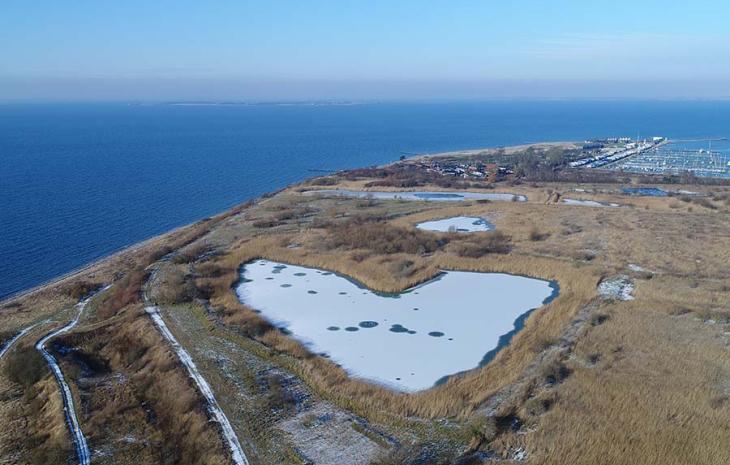Vinter i Assens - Oversigt over sneklædt landskab